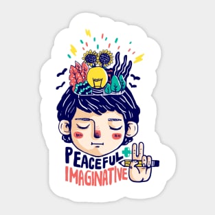 Peaceful & Imaginative Sticker